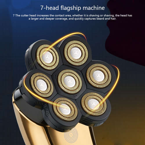 5 In 1 LCD Display 7 Floating Blades Electric Shaver Men Hair Beard Razor