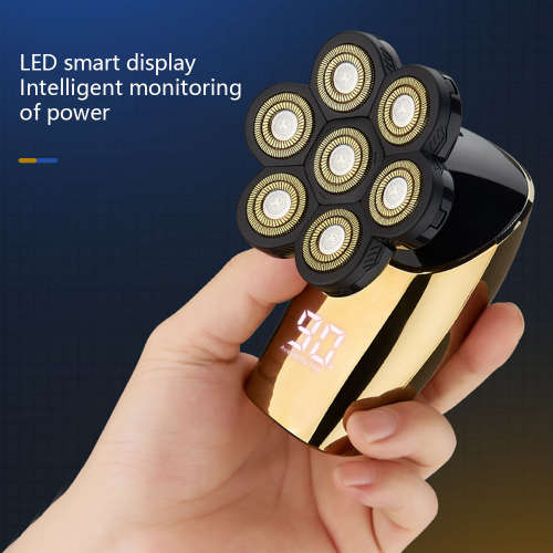 5 In 1 LCD Display 7 Floating Blades Electric Shaver Men Hair Beard Razor