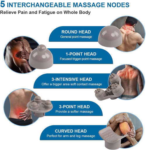 Handheld Deep Tissue Massager Vibrating Muscle Therapy Cordless Magic Wand