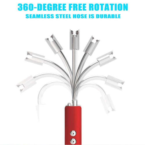 Portable 360 Degree Rotation Electronic Arc Lighter with LED Torch-Red