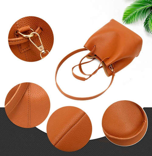 4 in 1 Fashion Handbags Set for Women - Brown