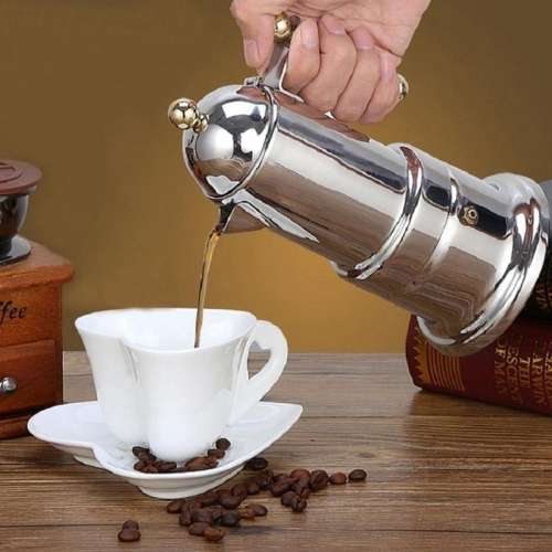 200ML 4 Cups Stainless Steel Coffee Pot Moka Coffee Maker