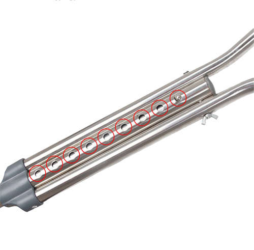 2 Pieces Stainless Steel Collapsible Height Adjustable Underarm Crutch