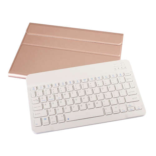 Removable Smart Bluetooth Leather Keyboard Case for Air iPad 9.7-Rose Gold