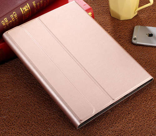 Removable Smart Bluetooth Leather Keyboard Case for Air iPad 9.7-Rose Gold
