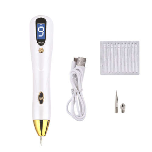 9 Levels LCD Display Freckle Moles Removal Laser Pen-Golden