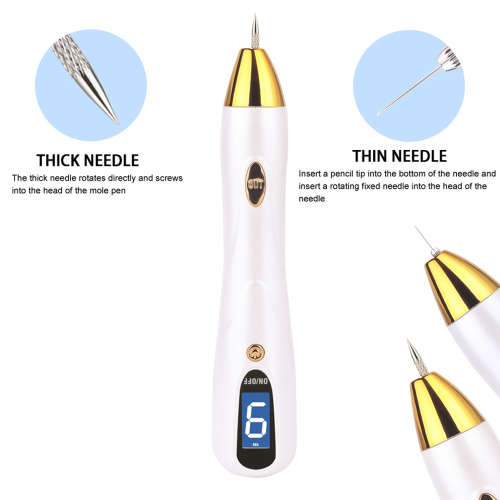 9 Levels LCD Display Freckle Moles Removal Laser Pen-Golden