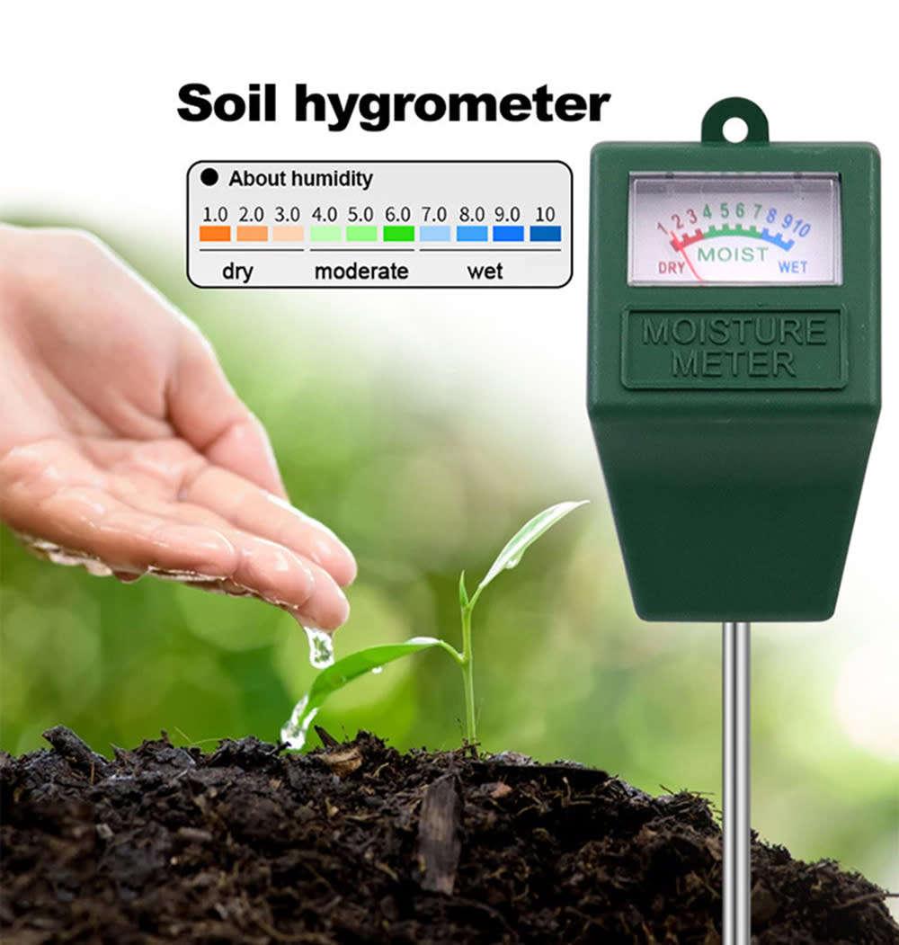 Portable No Batteries Required Soil Moisture Meter For Outdoor House Plants
