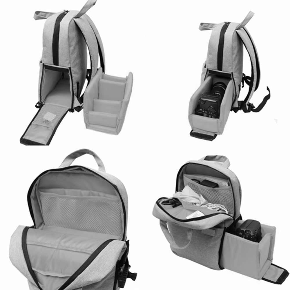 Professional Anti-shock Travel Camera Backpack DSLR Bag - Grey