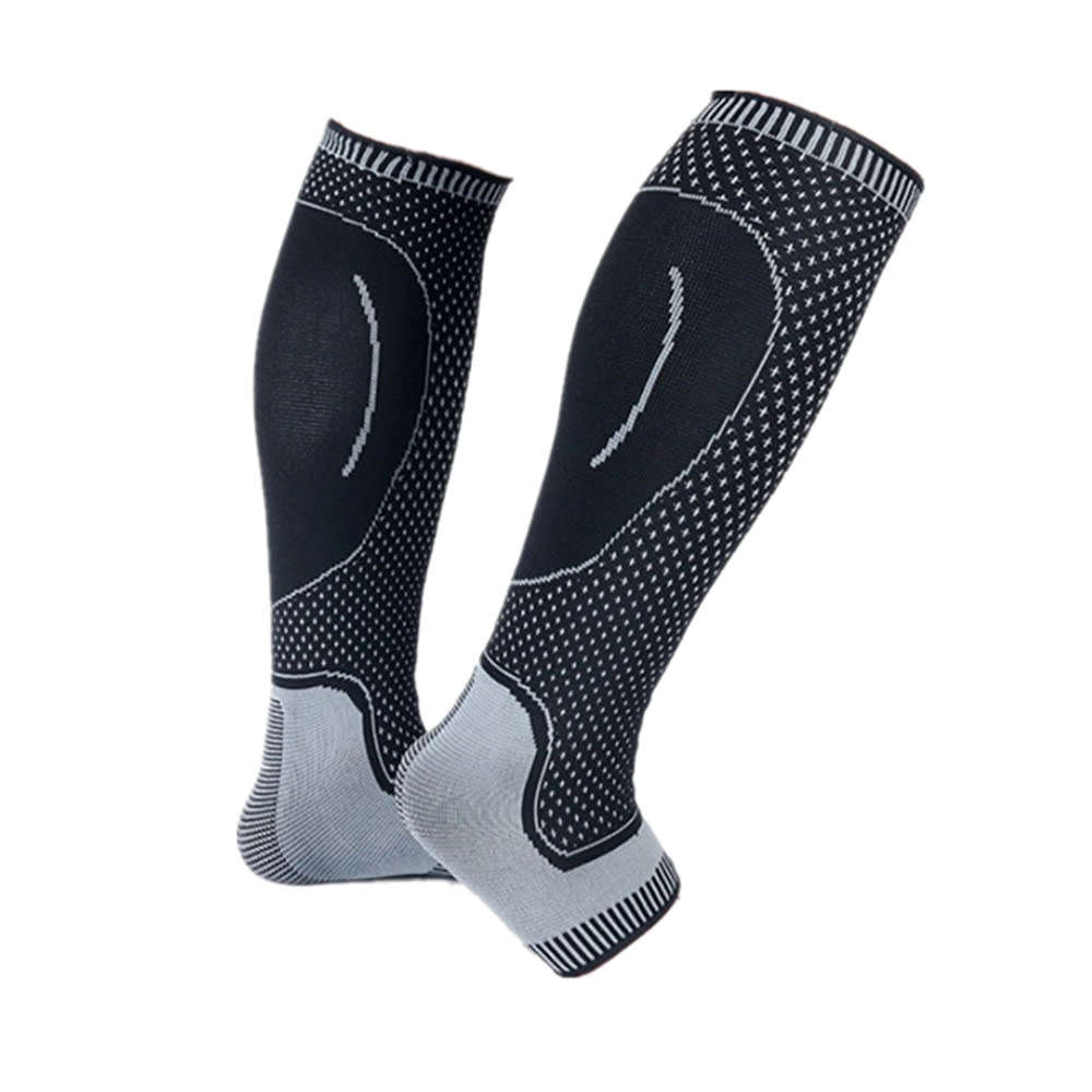 One Pair Breathable Compression Socks for Calf/Ankle/Heel Support