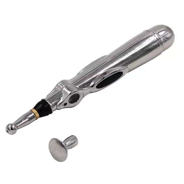 Electric Acupuncture Magnet Therapy Heal Massage Pen - Silver