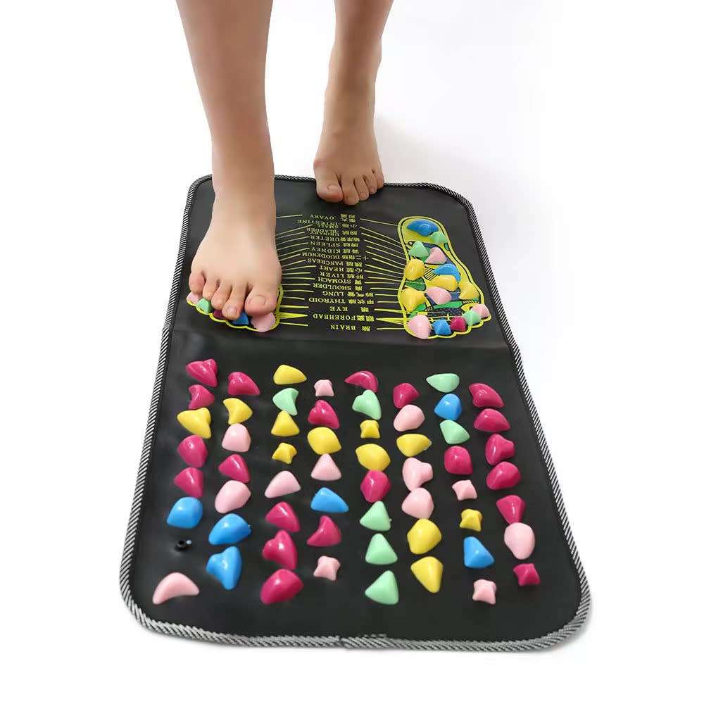 Acupressure Massager Reflexology Walk Stone Road Foot Massage Mat