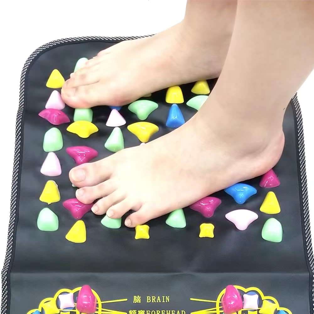 Acupressure Massager Reflexology Walk Stone Road Foot Massage Mat