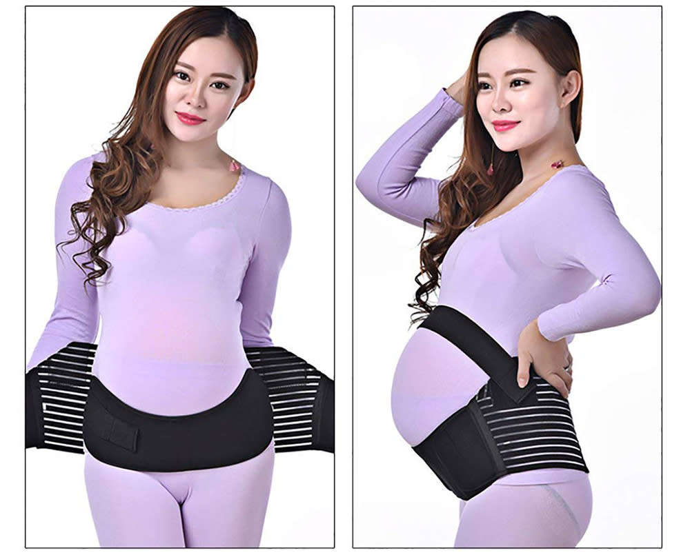 Adjustable Maternity Belt Support Brace - Black (Size:L)