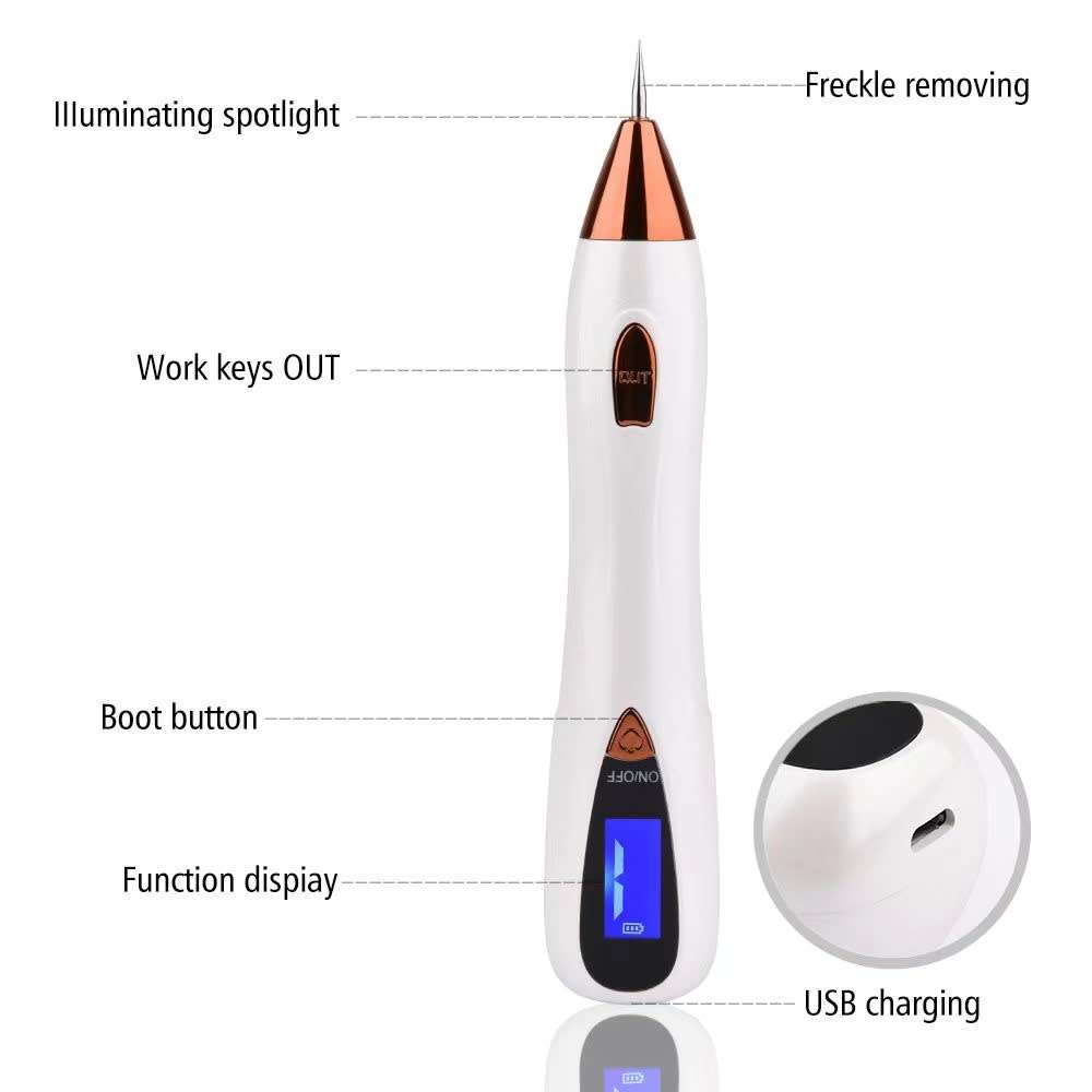9 Levels LCD Display Freckle Moles Removal Laser Pen
