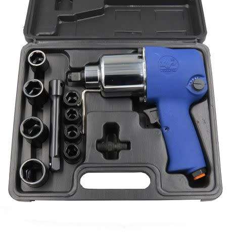 Air Impact Wrench Pneumatic Tools Kit - Blue