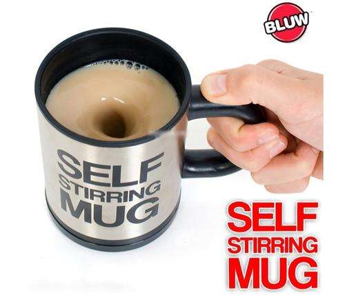 *LOCAL STOCK* Stainless Plain lazy Self Stirring Mug Auto Mixing Tea Cup Coffee Mug Tea Coffee
