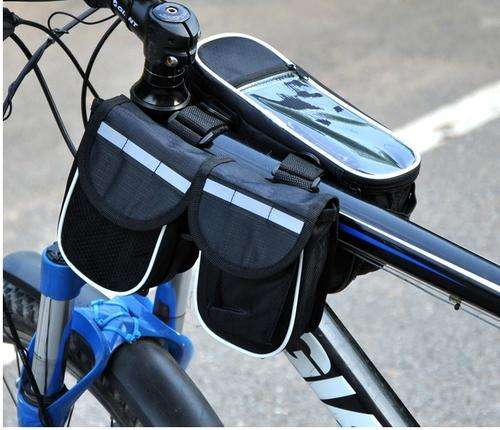 *LOCAL STOCK* New Cycling Bike Sport Bicycle Frame Pannier Front Tube Both-Side Bag Black