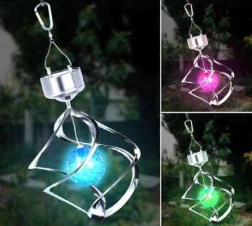 *LOCAL STOCK* New Spiral Wind Spinner Solar Powered Colour Changing LED Light Garden Decorate