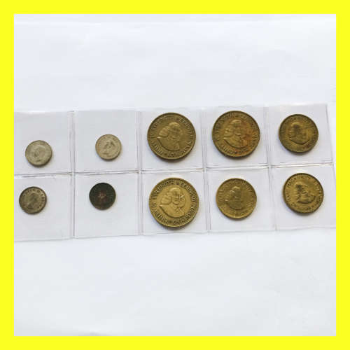 UNION OF SA + VAN RIEBEECK COIN SET