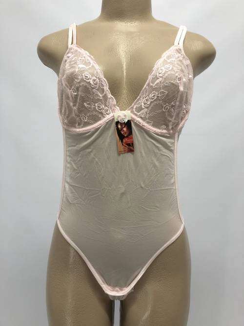Size M one piece chiffon Lingerie pink