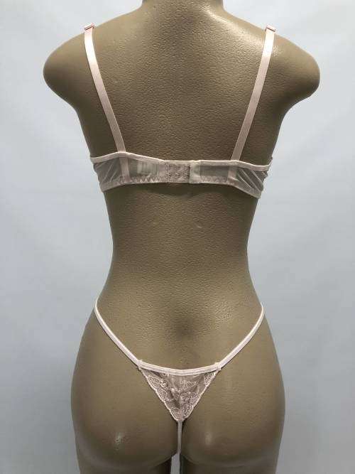 Size M one piece chiffon Lingerie pink