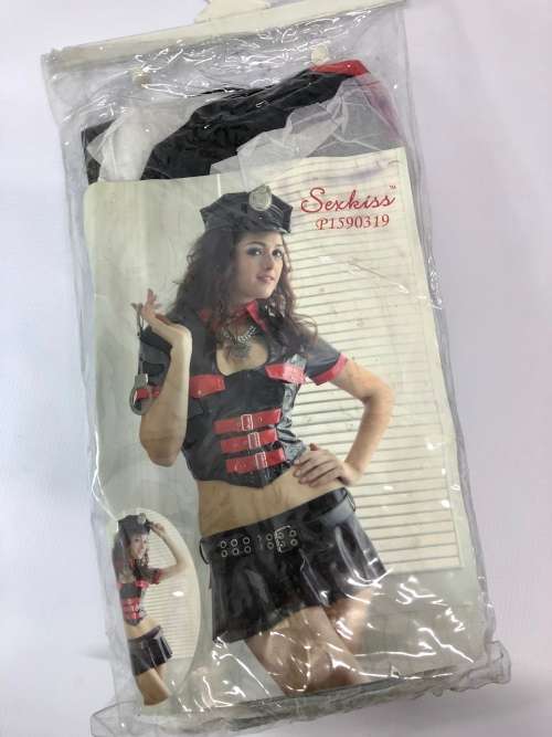 Size M police PU skin sexy Lingerie