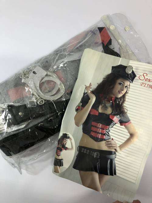 Size M police PU skin sexy Lingerie