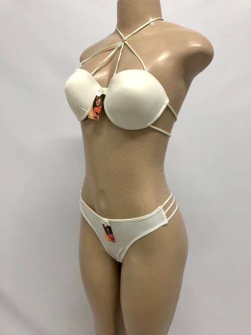 size 38C white bra and panty set
