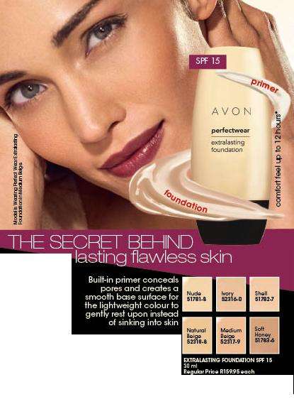 Avon, Perfectwear, everlasting, 12 hour foundation  (30ml)