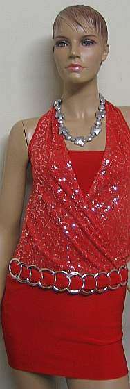 Sequin detailing top & necklace (sizes 36-38) (FREE SHIPPING!!!)
