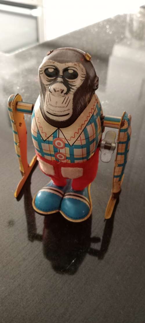 1960 T.P.S. Japan Tumbling Chimp Tin Windup.
