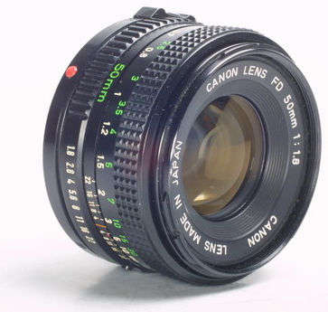 Canon Lens FD 50mm 1:1.8 with  AF / FD Convertor