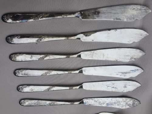 Silver plated fish knives and fork set, Angora silver plated EPNS, made in England