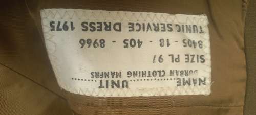 Old South African army jacket 1975