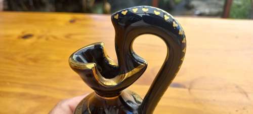 Vintage hand painted 24k gold vase