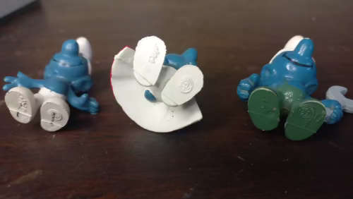 3x Vintage Peyo Smurfs