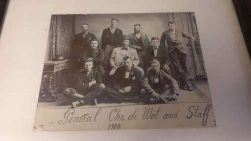 General de Wet and staff 1900 (Boer War) framed photo