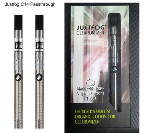 E Cigarette Electronic Cigarette: Justfog C14 900mAh Passthrough Double Kit