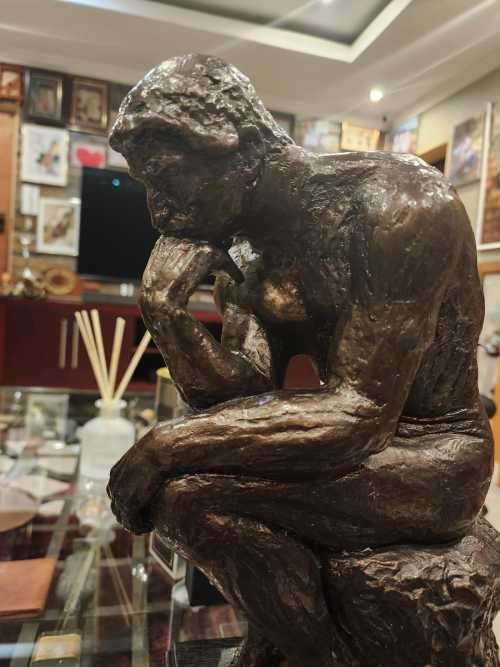 Sculpture - The Thinker Of Rodin Figure