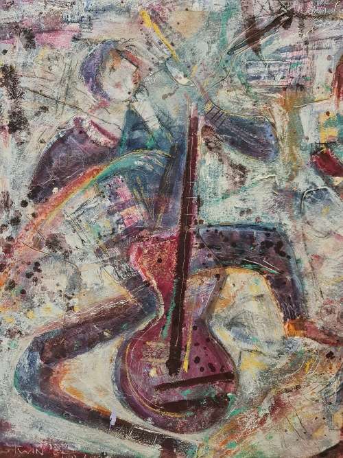 Martin Wenkidu - Twin Towers Mixed Media Art