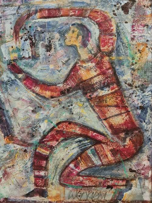 Martin Wenkidu - Twin Towers Mixed Media Art