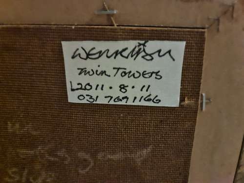 Martin Wenkidu - Twin Towers Mixed Media Art