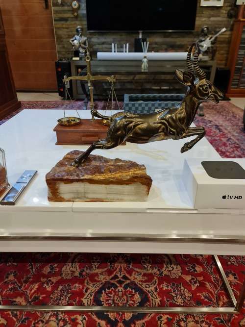 Bronze Leaping Gazelle Sculpturr