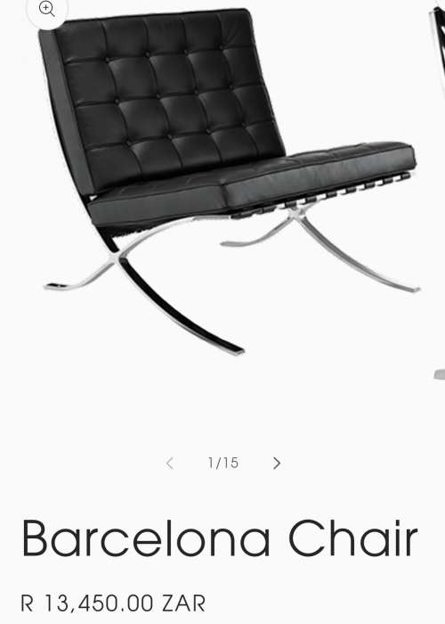 Collection Only - Barcelona Chair (Reproduction)