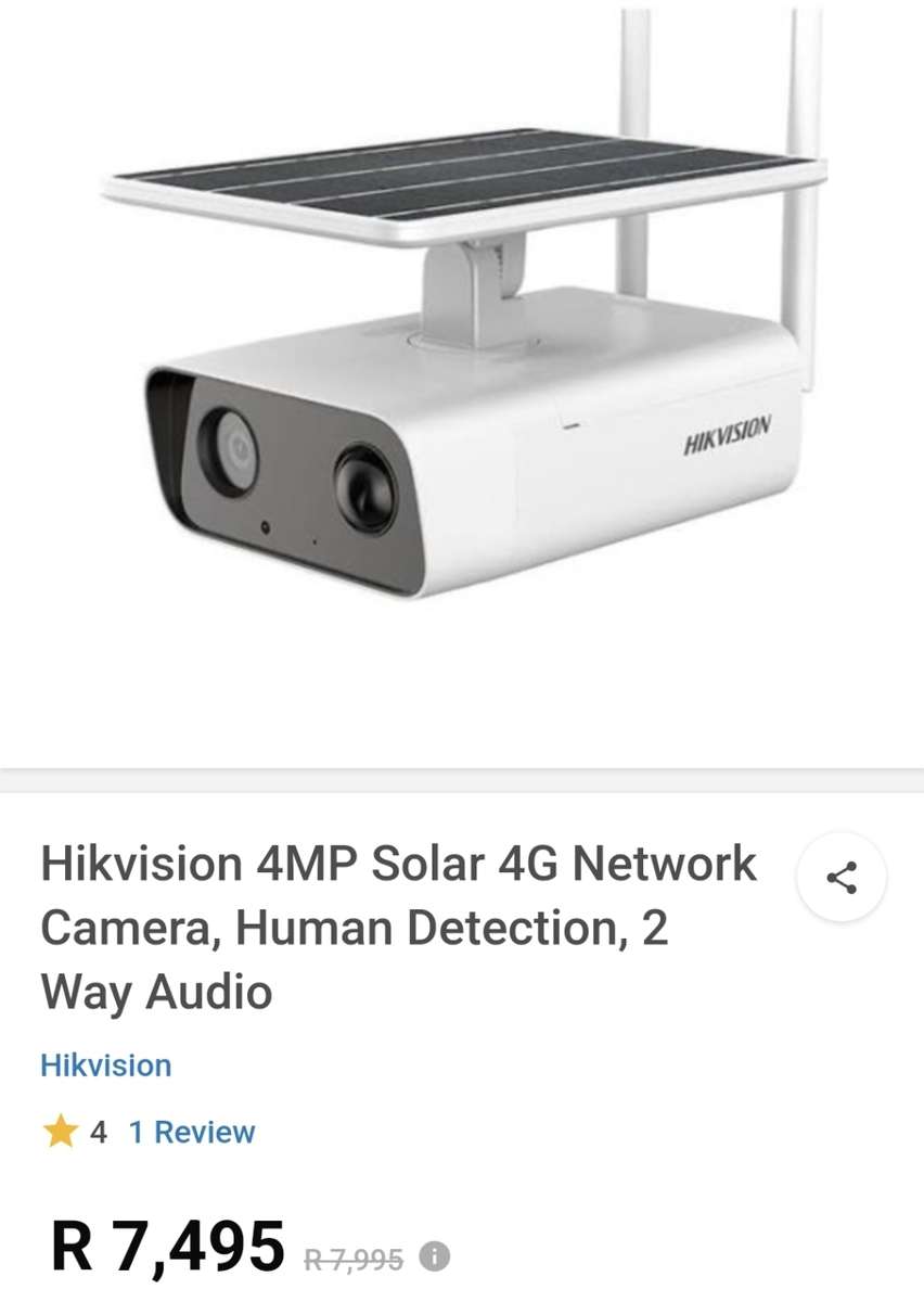 Hikvision 4MP Solar 4G Network Camera