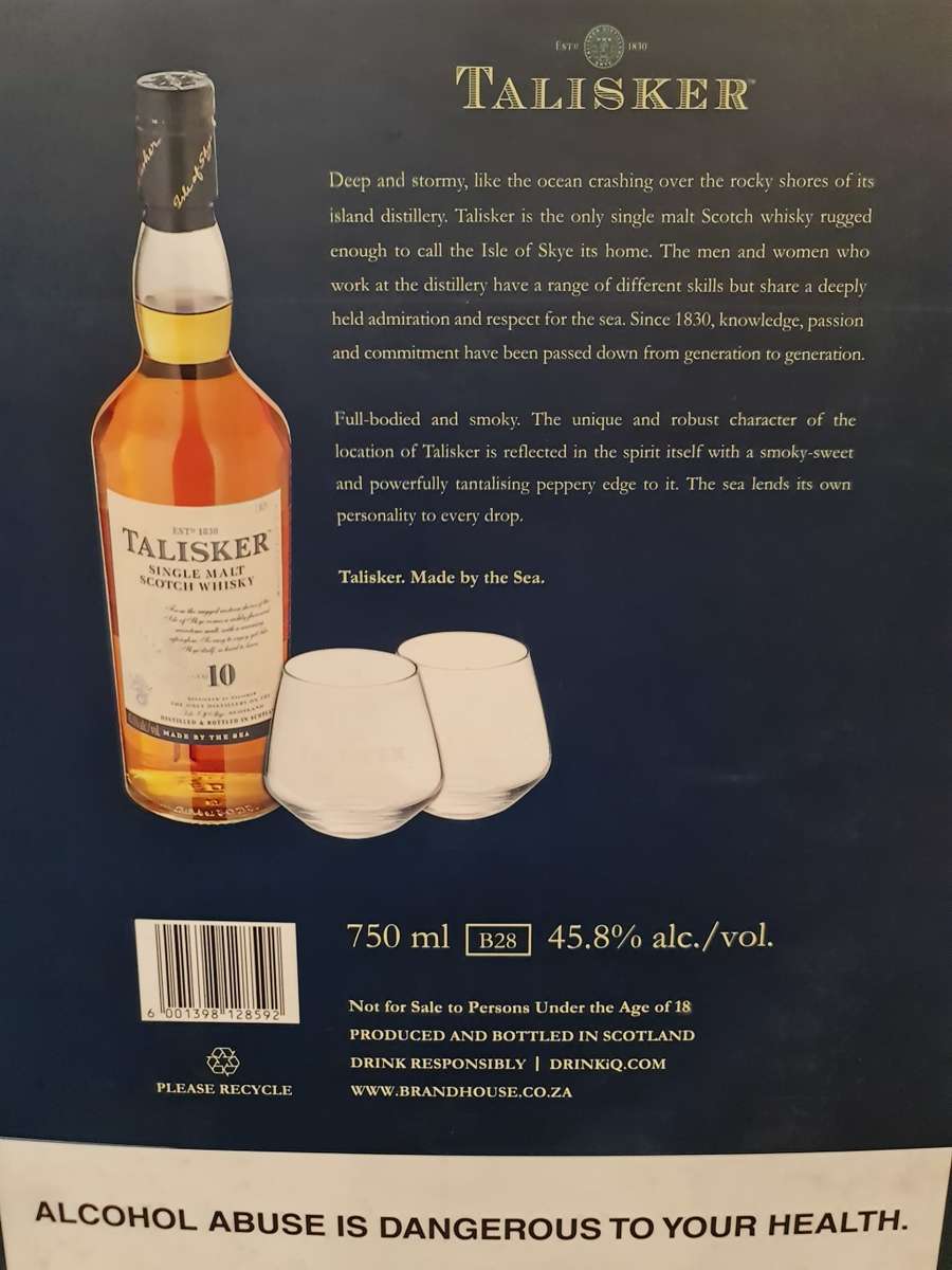 Talisker 10 Year Old Single Malt Whisky