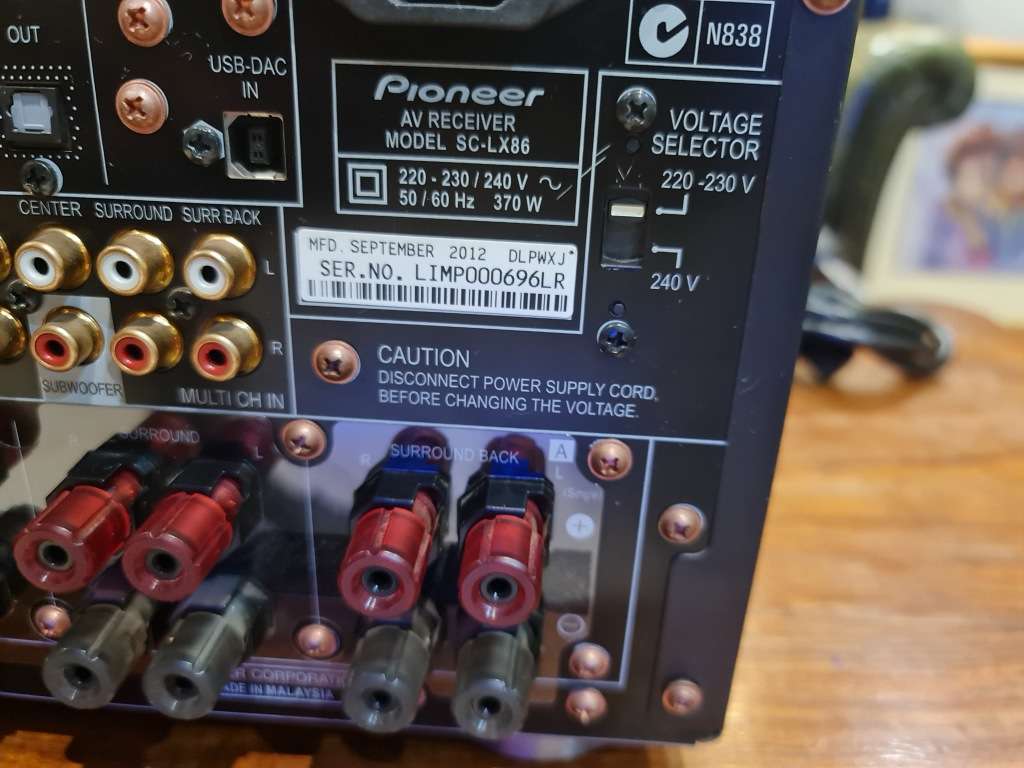 Pioneer SC-LX86 Multi Channel Power House Audio Video Receiver