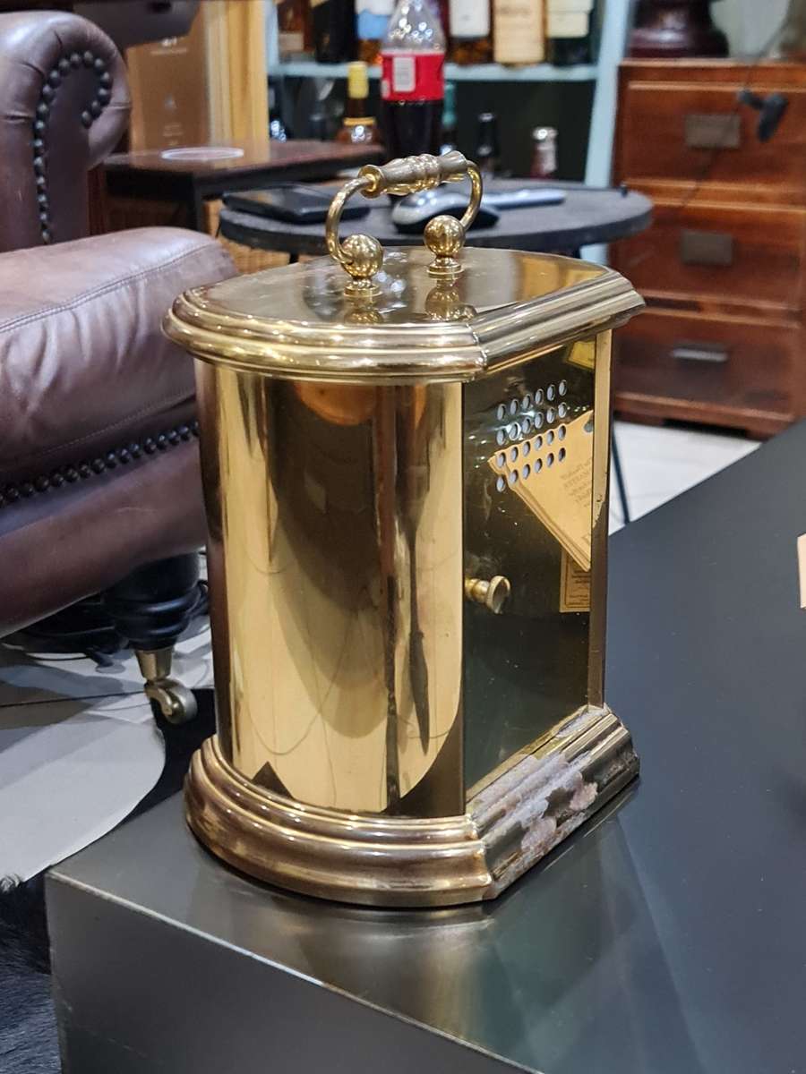 Vintage Moon Face Brass Desktop Clock