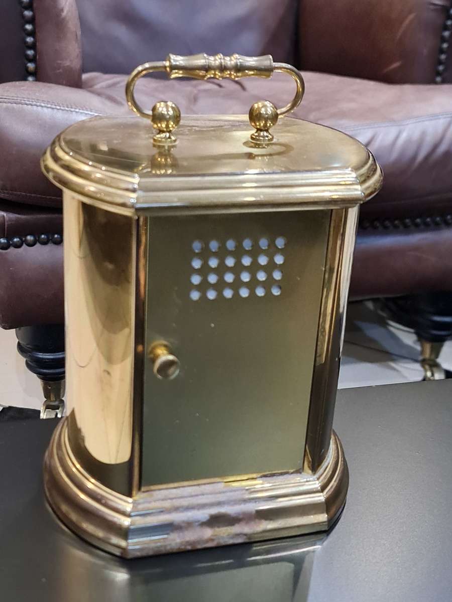 Vintage Moon Face Brass Desktop Clock